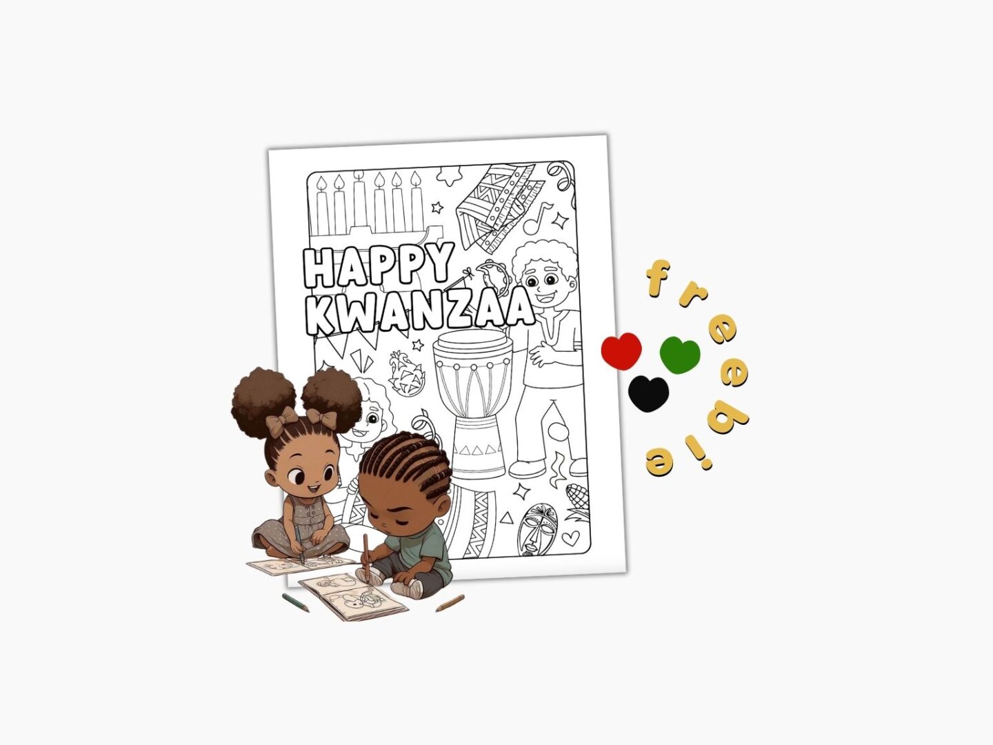 happy kwanzaa coloring page