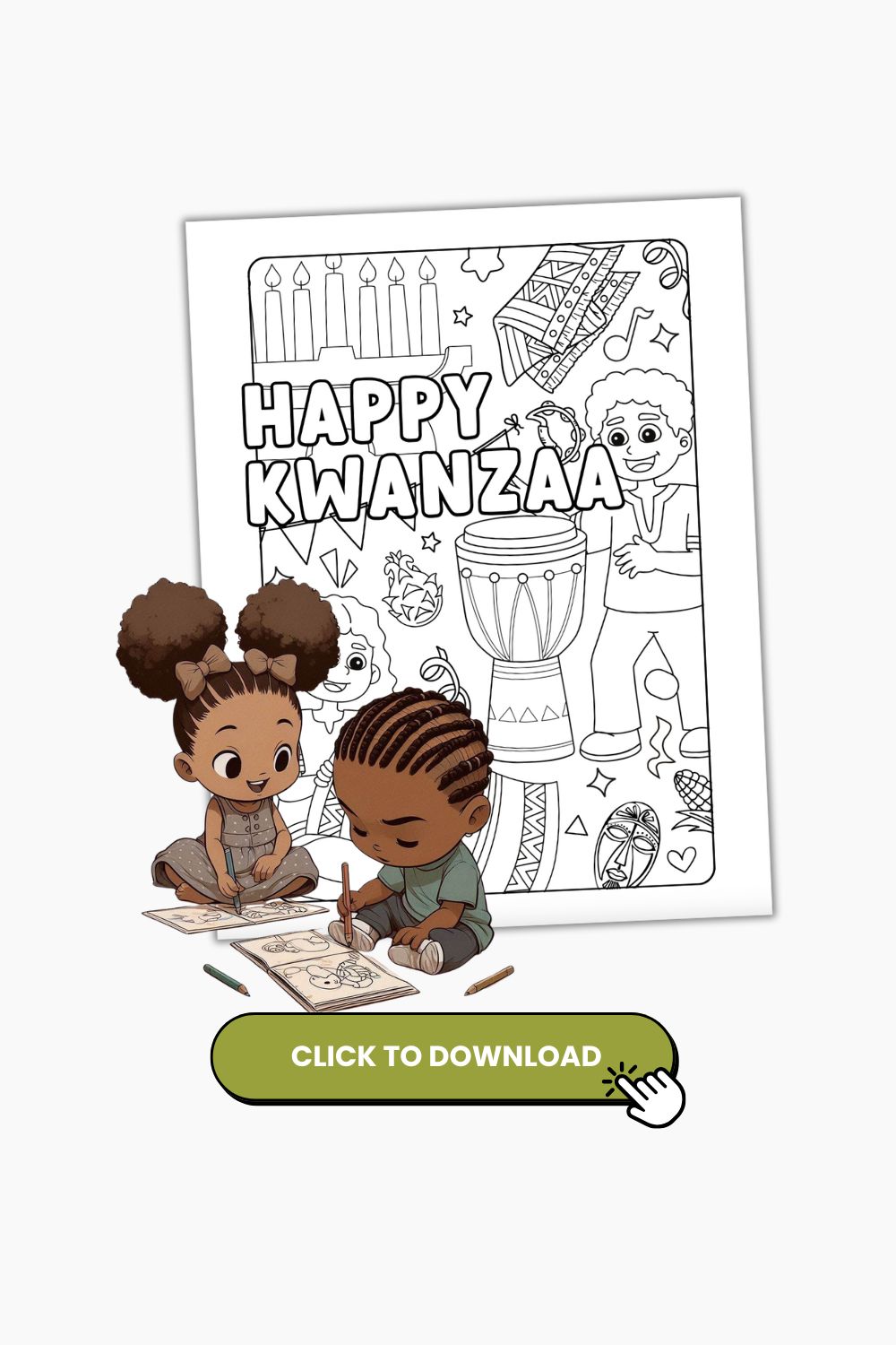 kwanzaa coloring page free download