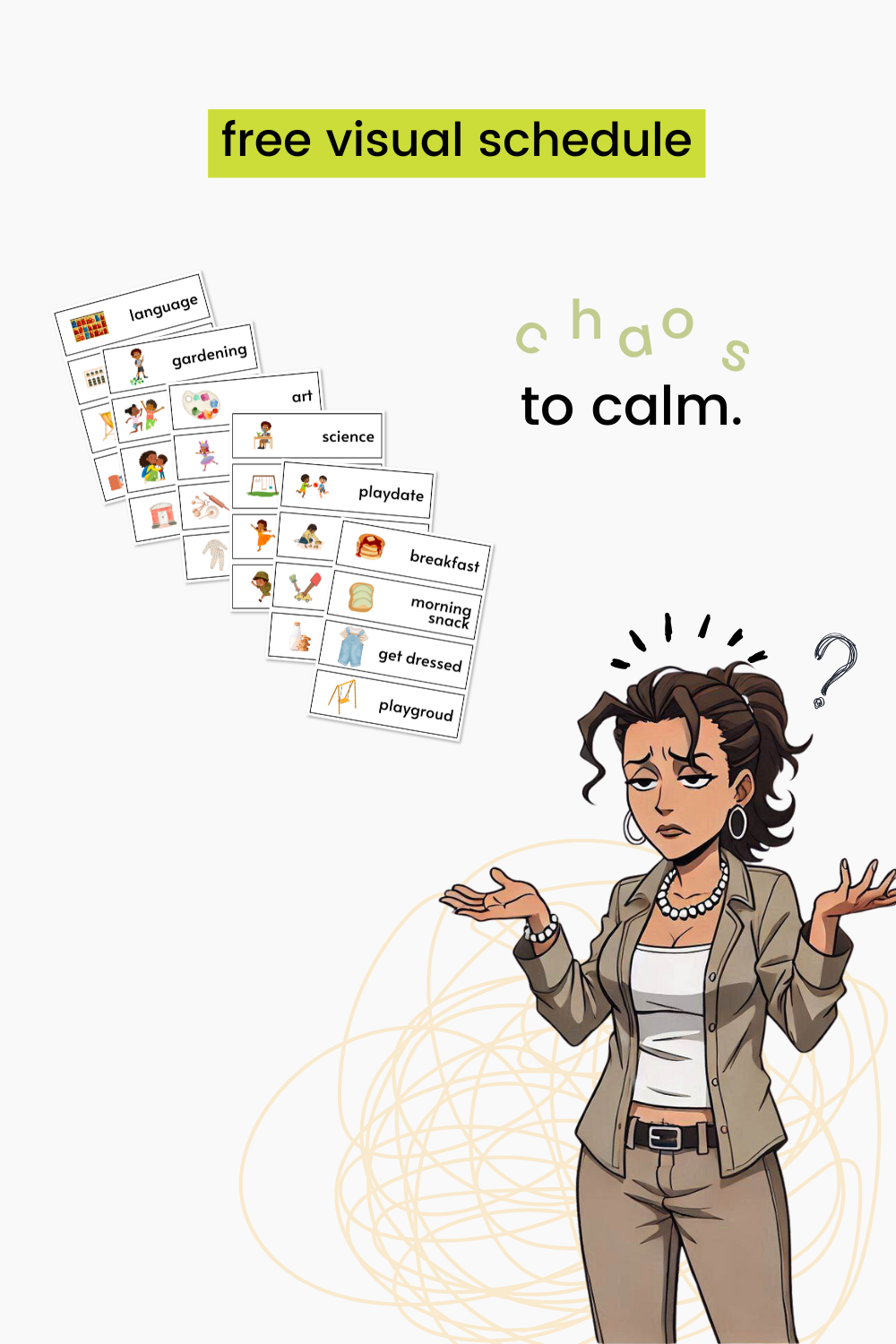 chaos to calm, using daily visual routine cards to empower kids around schedules 