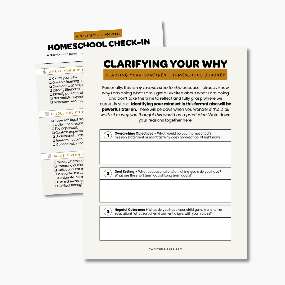 assessing your progress in homeschool checklist