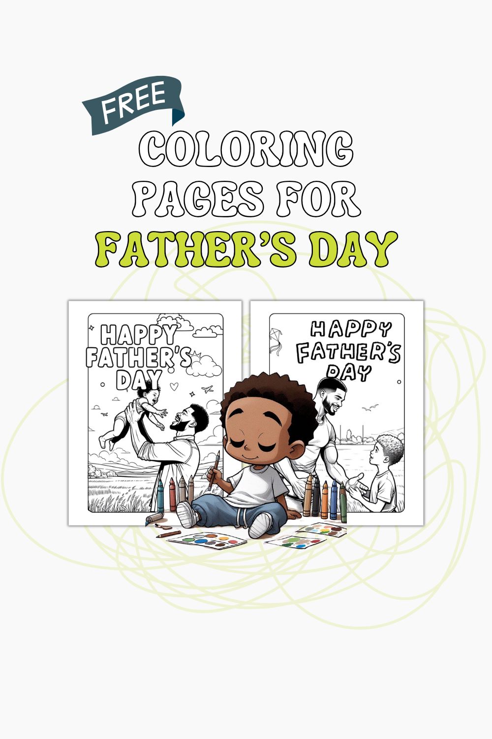 father's day coloring page freebie